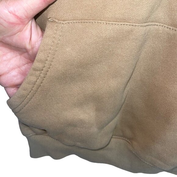 Fear of God Mens Hoodie Size XL Tan Fleece Pockets Pullover Pure Cotton USA - Picture 6 of 10